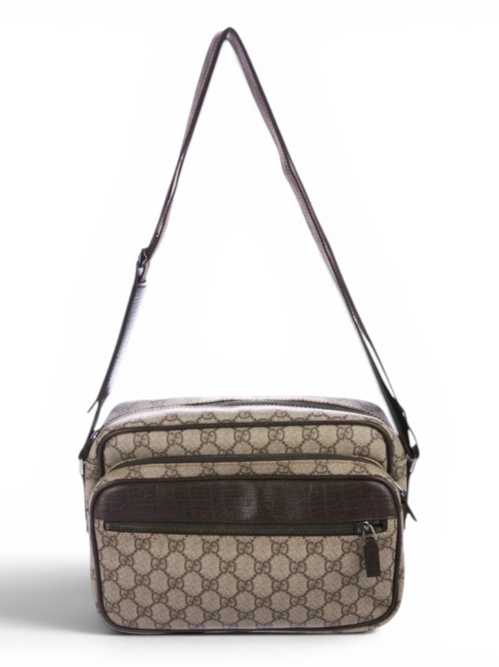 Vintage Gucci GG Supreme Plus Monogrammed Bag
Luxurious Canvas 11” x 5” x 8”